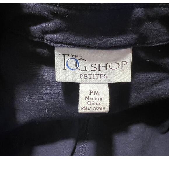 The TOG Shop Petites 3 Button Blazer Jacket Size PM Navy Blue Preppy Academia - Picture 5 of 10